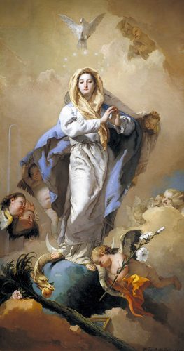 Inmaculada Concepción, by Giovanni Battista Tiepolo. Madrid, Museo del Prado.
