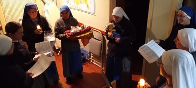 Christmas procession with the Baby Jesus in the Novitiate